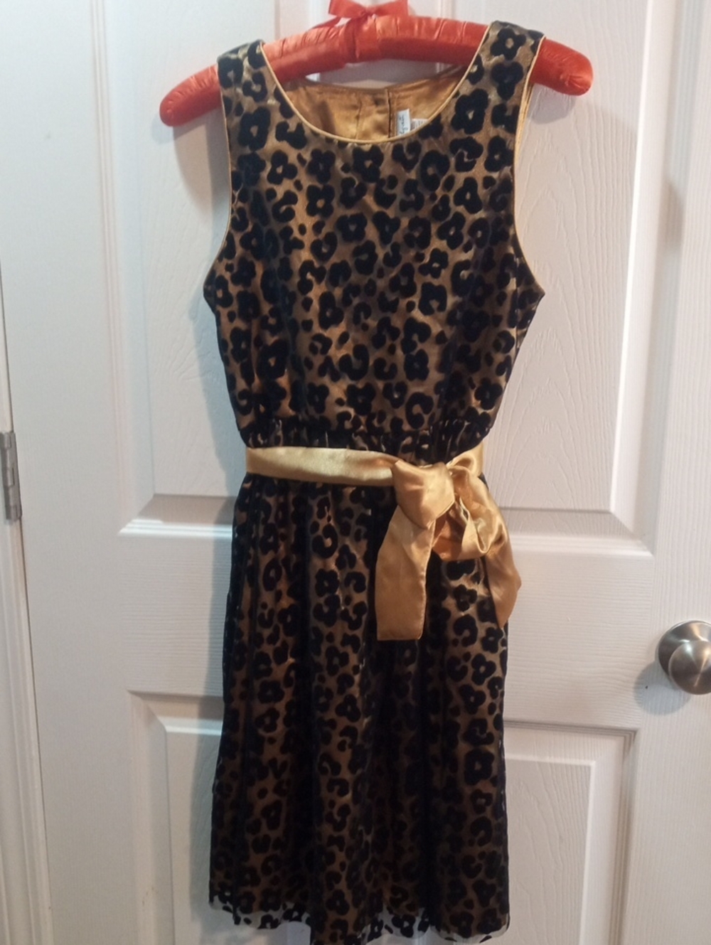 EMILY WEST LEOPARD PRINT PARTY DRESS